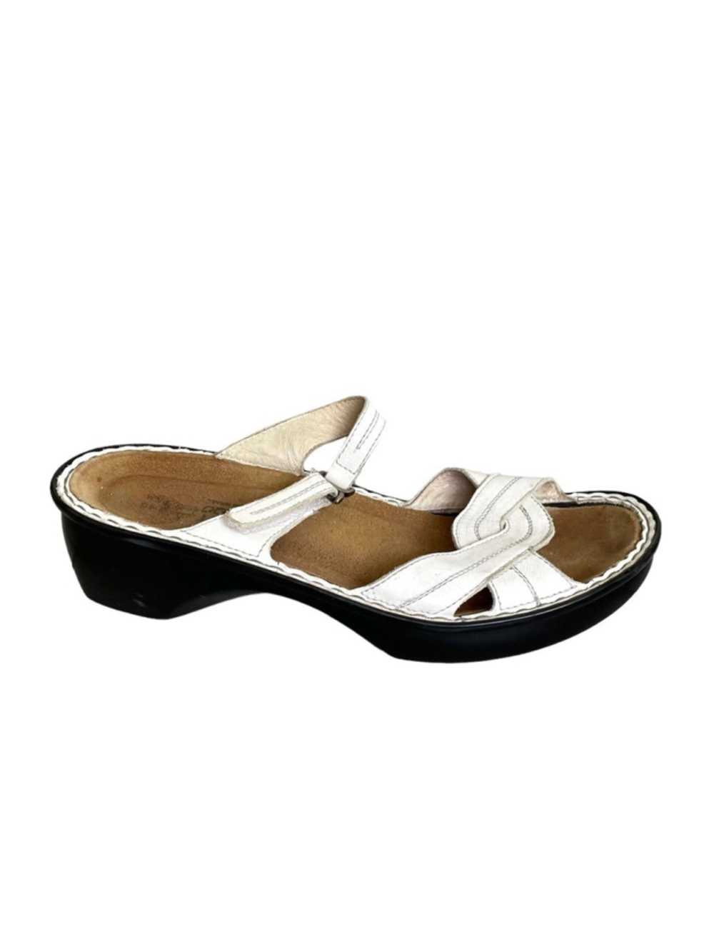 NAOT White Leather Strap Sandals Size 40